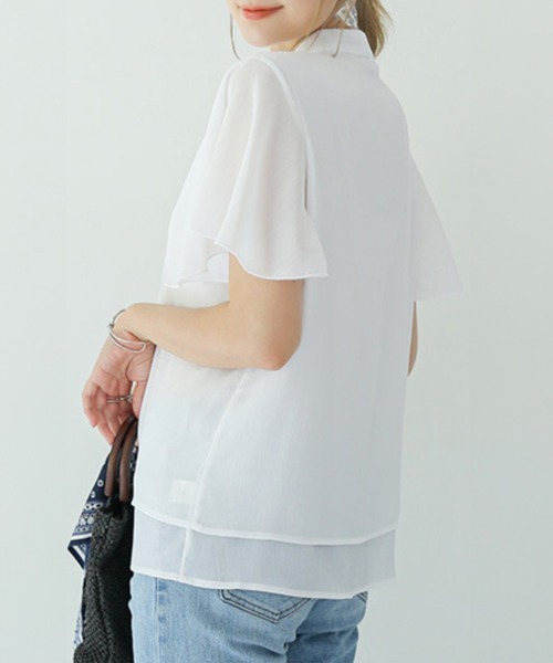 「Miniministore」 半袖ブラウス FREE ラベンダー レディース_画像7