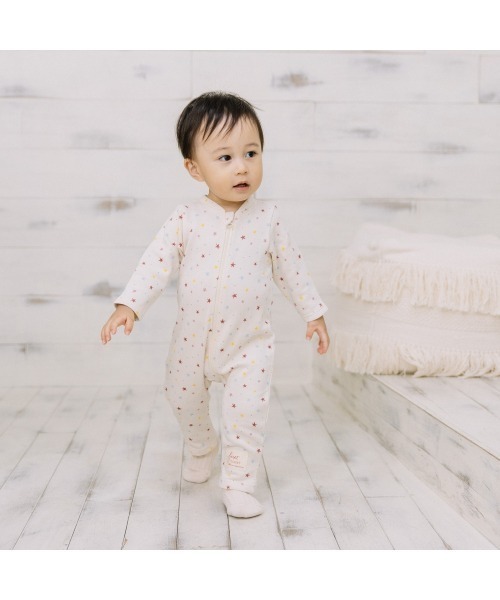 ベビー服 ロンパース 「FirstCloset×mioさん」 長袖ファスナーオール