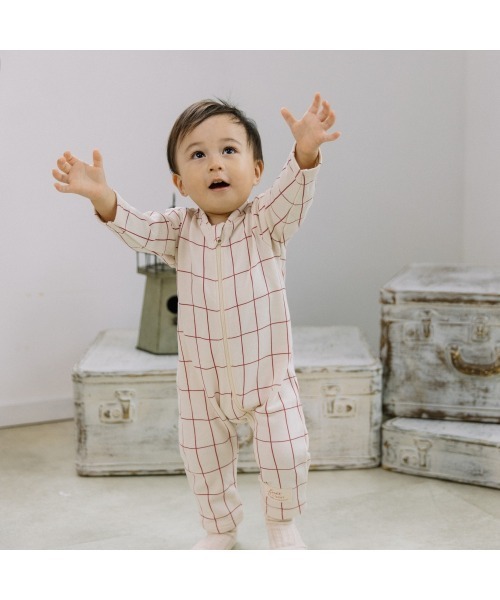 ベビー服 ロンパース 「FirstCloset×mioさん」 長袖ファスナーオール