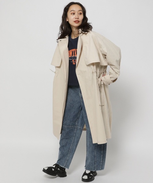 niko and…（ニコアンド） トレンチコート FREE カーキ レディース