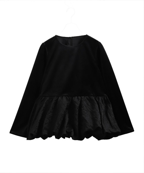 Fit more（フィットモア） 裾ジャガードバルーントップス レディース