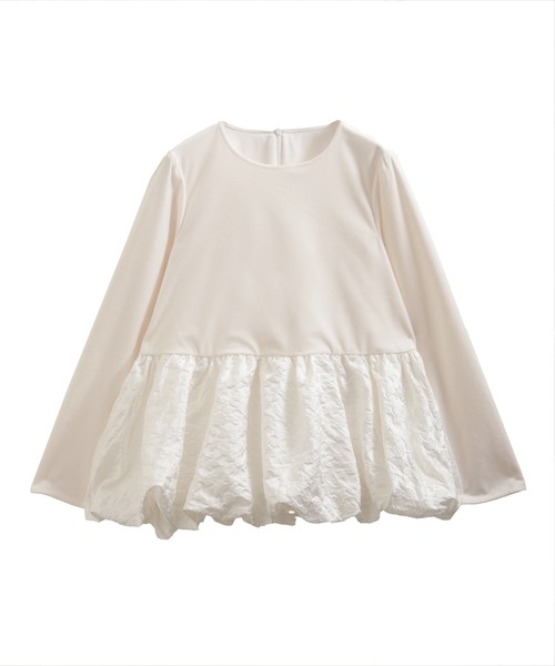 Fit more（フィットモア） 裾ジャガードバルーントップス レディース