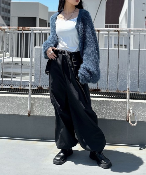 LVEU.（ラブユ） ニットボレロ FREE ブルー レディース : ZOZOTOWN