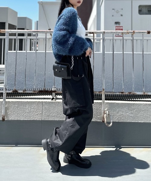 LVEU.（ラブユ） ニットボレロ FREE ブルー レディース : ZOZOTOWN