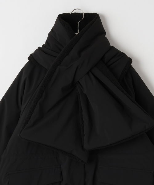 ブルゾン アウター 「WEB限定」「AMI」「撥水」ティペットつき中わたバルーンコート キッズ 子供服 女の子の画像