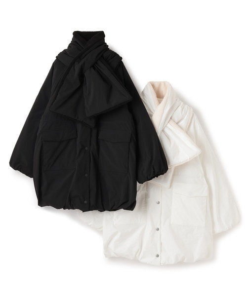 ブルゾン アウター 「WEB限定」「AMI」「撥水」ティペットつき中わたバルーンコート キッズ 子供服 女の子の画像