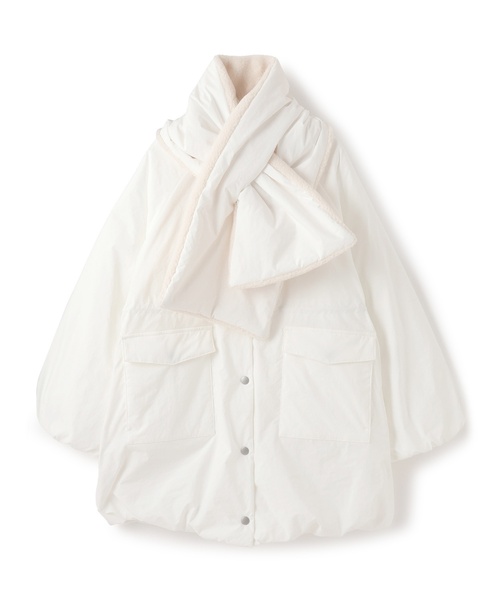 ブルゾン アウター 「WEB限定」「AMI」「撥水」ティペットつき中わたバルーンコート キッズ 子供服 女の子の画像