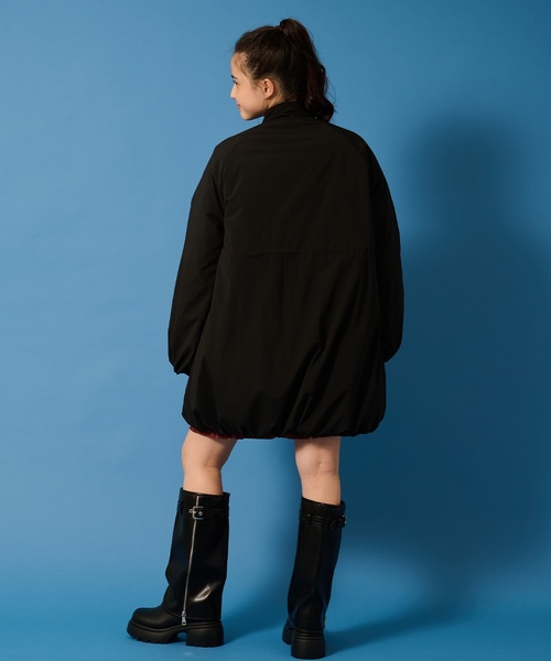 ブルゾン アウター 「WEB限定」「AMI」「撥水」ティペットつき中わたバルーンコート キッズ 子供服 女の子の画像