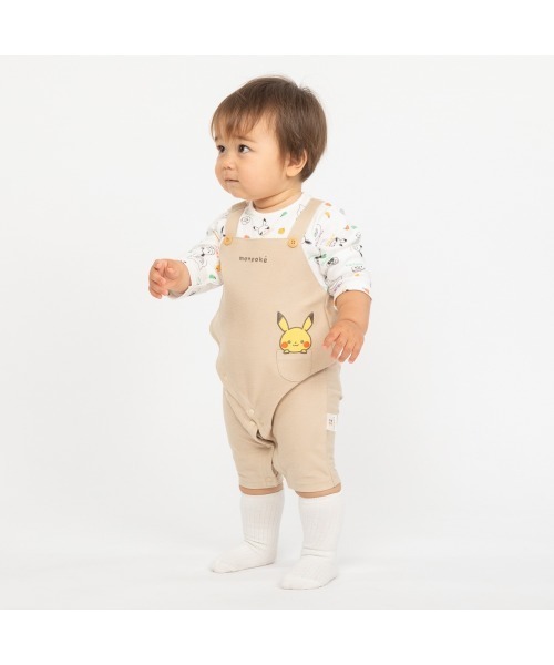ベビー服 ロンパース monpoke モンポケ サロペット風ロンパース