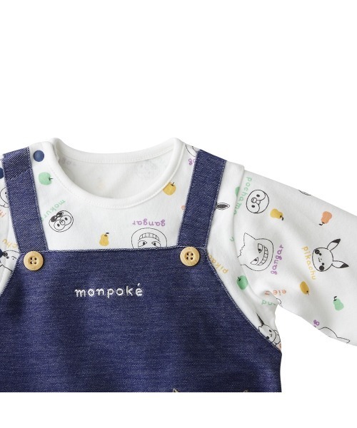 ベビー服 ロンパース monpoke モンポケ サロペット風ロンパース