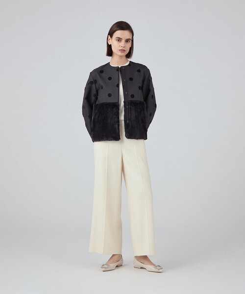 極美品 tomorrowland collectionノーカラージャケット 36 TOMORROWLAND collection 「TOMORROWLAND collection」 ノーカラー