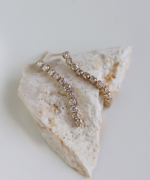 cui-cui（キュイキュイ） ピアス ダイヤモンド ロング テニス ピアス
