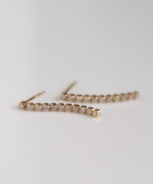 cui-cui（キュイキュイ） ピアス ダイヤモンド ロング テニス ピアス
