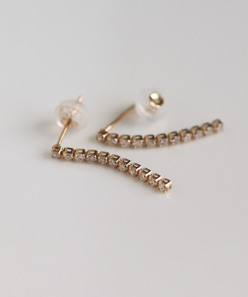 cui-cui（キュイキュイ） ピアス ダイヤモンド ロング テニス ピアス