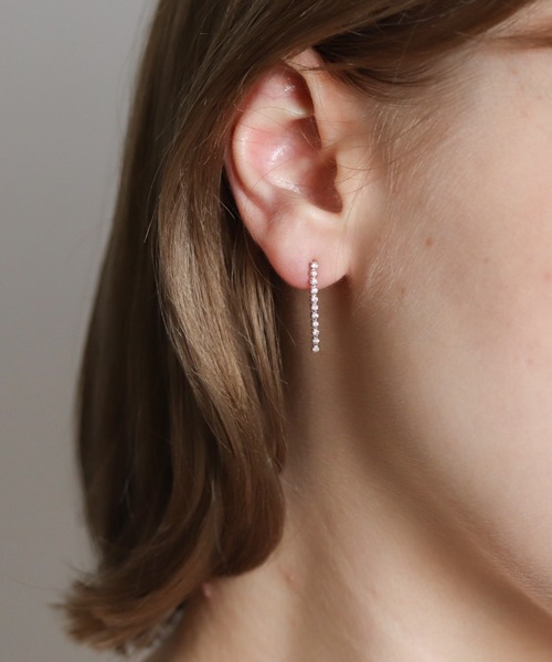cui-cui（キュイキュイ） ピアス ダイヤモンド ロング テニス ピアス