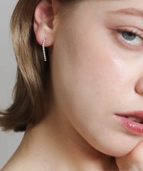 cui-cui（キュイキュイ） ピアス ダイヤモンド ロング テニス ピアス