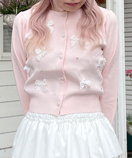 「abc une face」 カーディガン FREE ピンク レディース_画像5