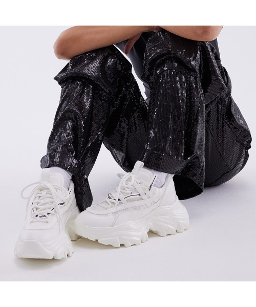 「STEVE MADDEN」 ローカットスニーカー 24.0cm ブラック レディース_画像5