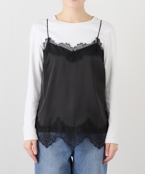 SLOBE IENA（スローブイエナ） キャミソール 「追加」サテンレース