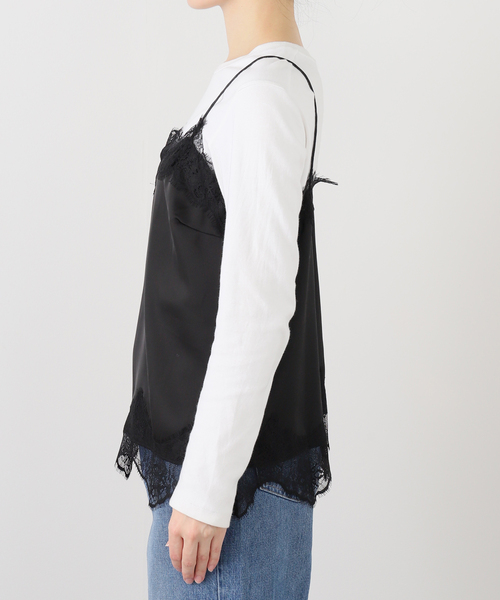 SLOBE IENA（スローブイエナ） キャミソール 「追加」サテンレース