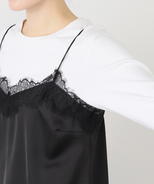SLOBE IENA（スローブイエナ） キャミソール 「追加」サテンレース