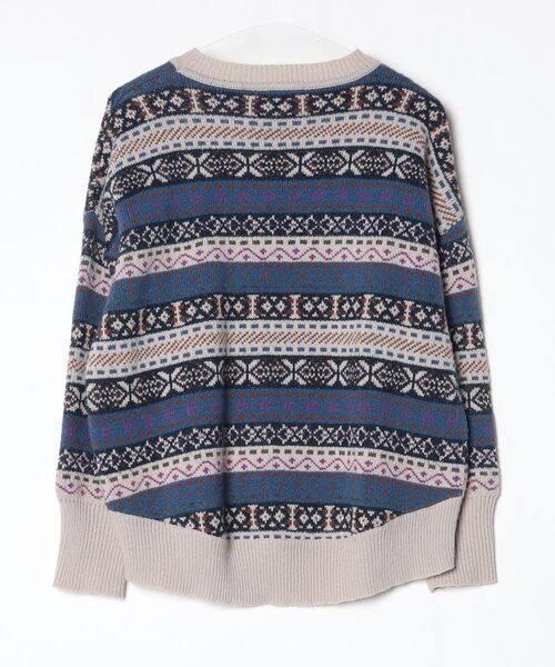 「liflattie ships」 長袖ニット MEDIUM ベージュ レディース_画像2