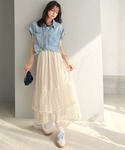ロング スカート 夏 甘すぎない大人のバランス...の詳細画像5