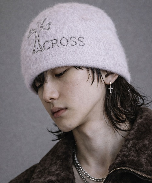 Story mfg. ニット帽 OS CALIFORNIA OUTFITTERS ニット帽 ニットキャップ 12D92 CROSS ロゴ