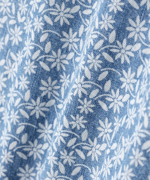 AVIREX（アヴィレックス） シャツ FLORAL PATTERN DENIM WORK L/S