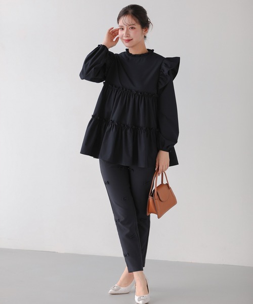 「Fit more」 長袖ブラウス FREE ホワイト レディース_画像8