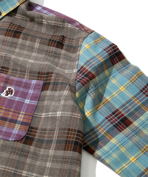 「go slow caravan」 長袖シャツ MEDIUM ブルー メンズ_画像4