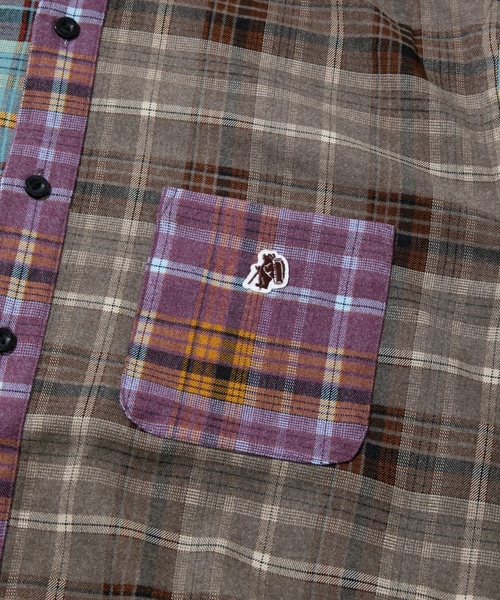 「go slow caravan」 長袖シャツ MEDIUM ブルー メンズ_画像5