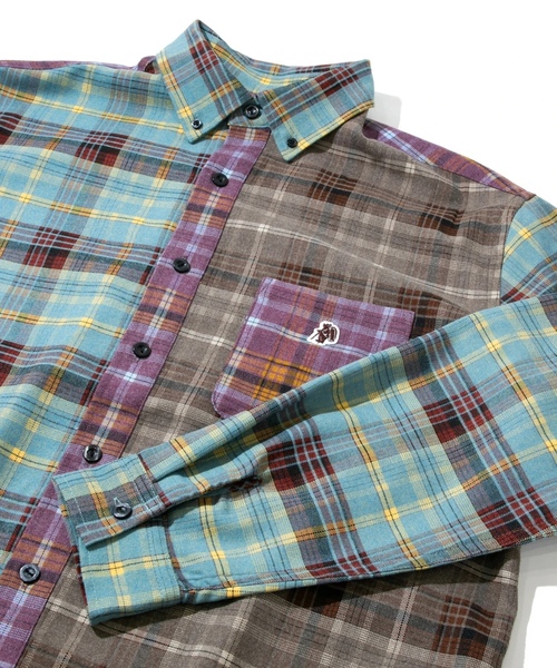 「go slow caravan」 長袖シャツ MEDIUM ブルー メンズ_画像6