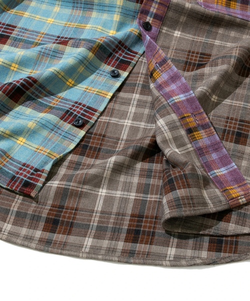 「go slow caravan」 長袖シャツ MEDIUM ブルー メンズ_画像8