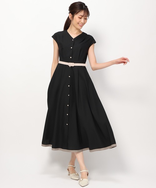 「MISCH MASCH」 ノースリーブワンピース S モカ レディース_画像3