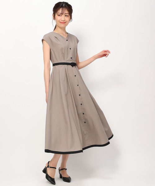 「MISCH MASCH」 ノースリーブワンピース S モカ レディース_画像4