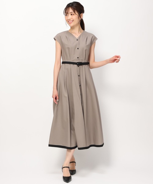 「MISCH MASCH」 ノースリーブワンピース S モカ レディース_画像8