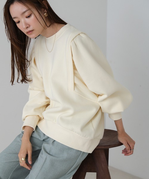 「Bab」 スウェットカットソー FREE アイボリー レディース_画像4