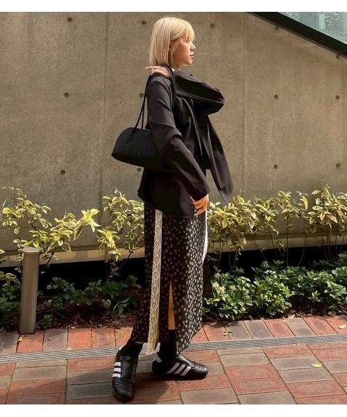 ワンピース フローラルジャカードショールカラードレス / Floral Jacquard Shawl Collar Dress