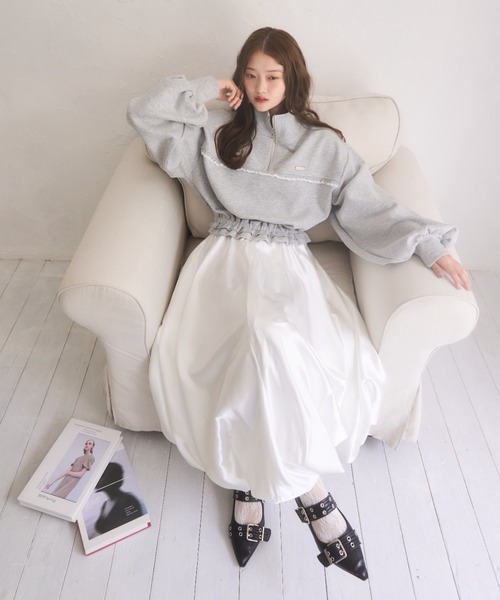 「mellowneon」 スウェットカットソー FREE グレー レディース_画像3