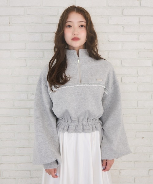 「mellowneon」 スウェットカットソー FREE グレー レディース_画像6
