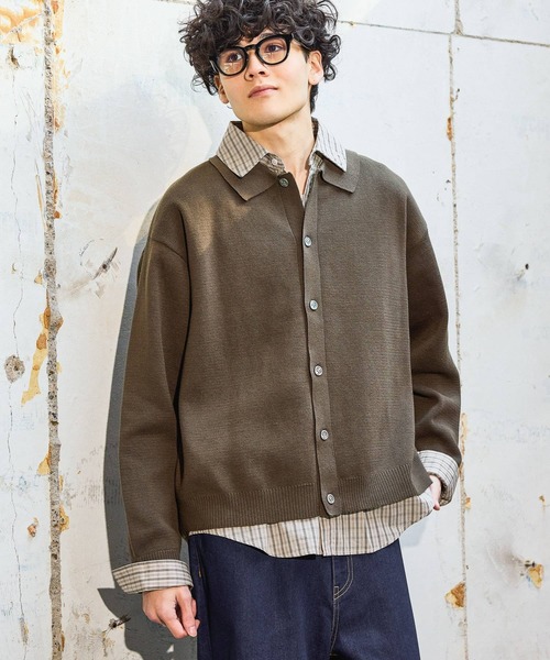 niko and…（ニコアンド） カーディガン 重ね襟レイヤードカーディガン 