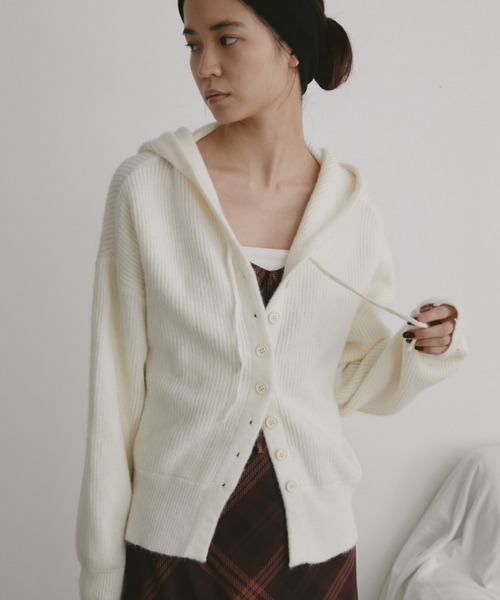「duei」 ニットカーディガン FREE アイボリー レディース_画像5