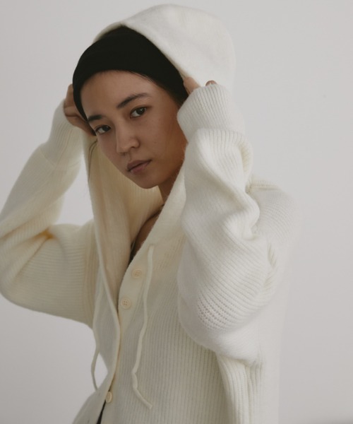 「duei」 ニットカーディガン FREE アイボリー レディース_画像7