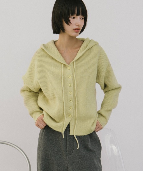 「duei」 ニットカーディガン FREE アイボリー レディース_画像9