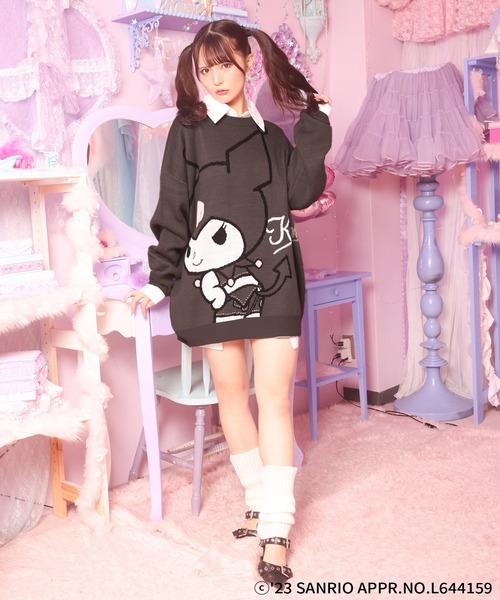 「4GEEKs by SPIRALGIRL」 長袖ニット FREE グレー レディース_画像2