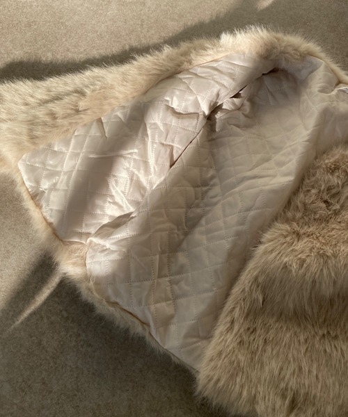 「LADY LIKE」 ノーカラージャケット M グレイッシュベージュ レディース_画像2