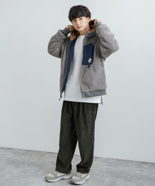 「KRIFF MAYER」 ジップアップパーカー L ブラウン メンズ_画像7