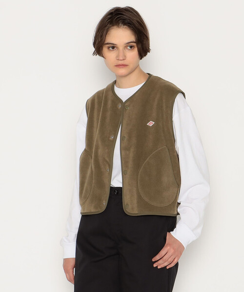 Danton（ダントン） ベスト 36 カーキ レディース : ZOZOTOWN Yahoo!店