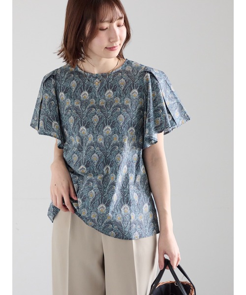 ブラウス シャツ 「LIBERTY FABRICS」フレアスリーブブラウス レディースの画像
